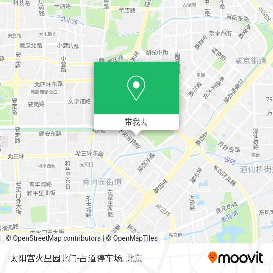 太阳宫火星园北门-占道停车场地图