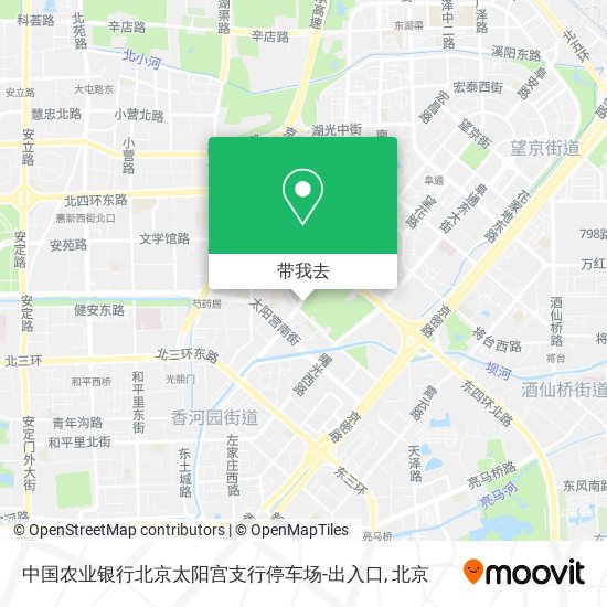 中国农业银行北京太阳宫支行停车场-出入口地图