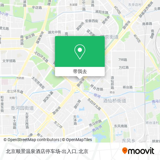 北京顺景温泉酒店停车场-出入口地图