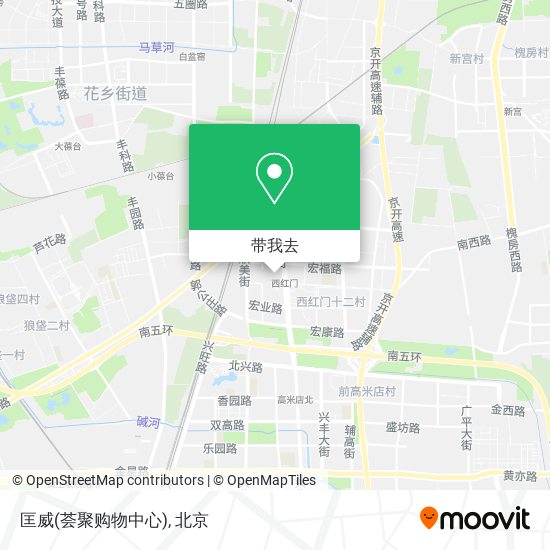 匡威(荟聚购物中心)地图