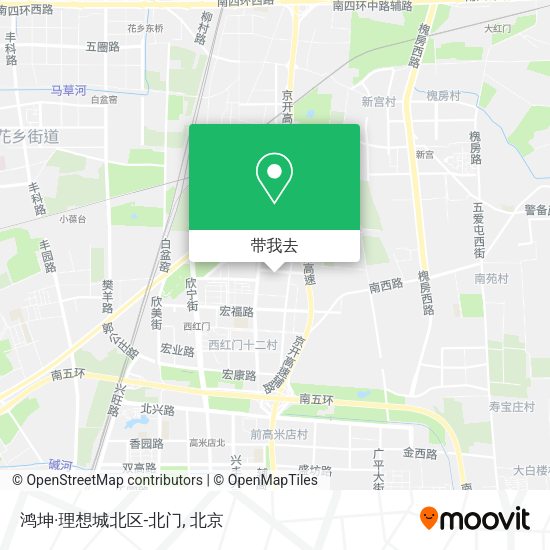 鸿坤·理想城北区-北门地图