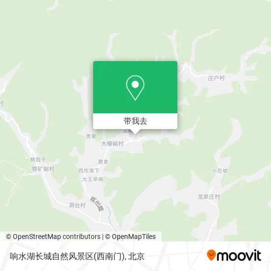 响水湖长城自然风景区(西南门)地图