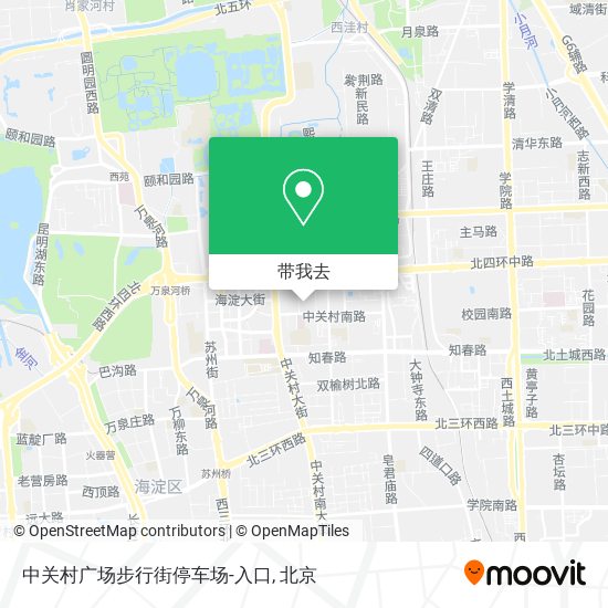 中关村广场步行街停车场-入口地图