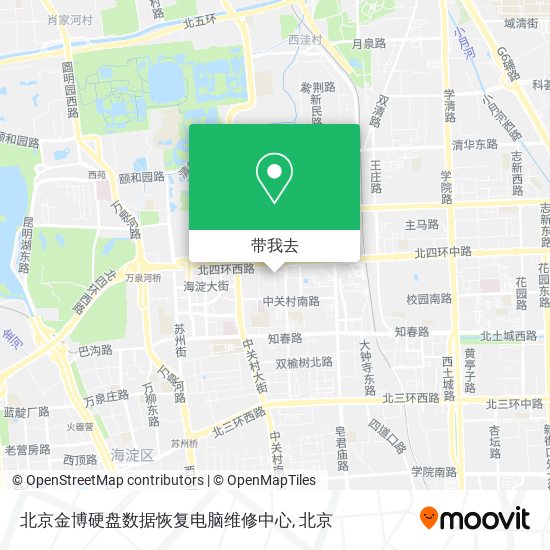 北京金博硬盘数据恢复电脑维修中心地图