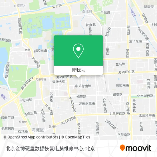 北京金博硬盘数据恢复电脑维修中心地图