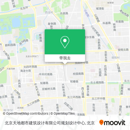 北京天地都市建筑设计有限公司规划设计中心地图