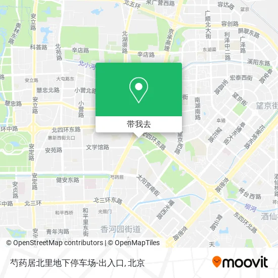 芍药居北里地下停车场-出入口地图