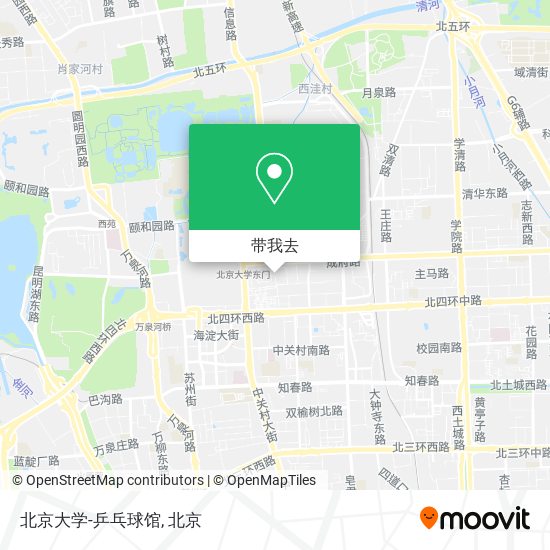 北京大学-乒乓球馆地图