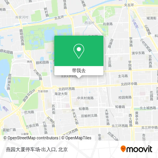 燕园大厦停车场-出入口地图