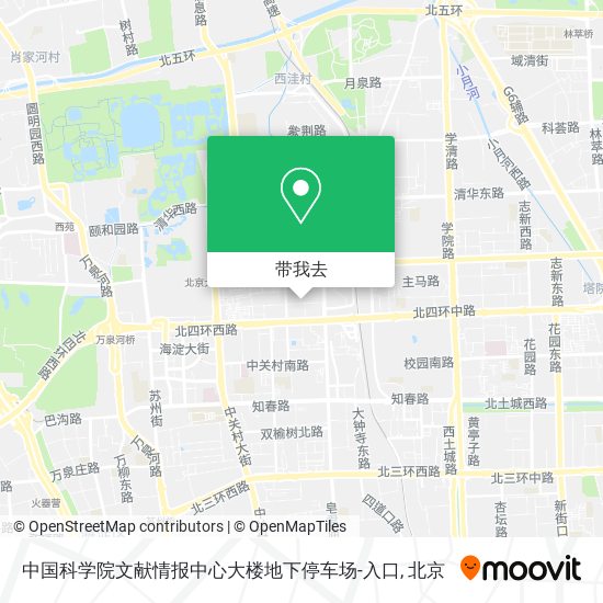 中国科学院文献情报中心大楼地下停车场-入口地图