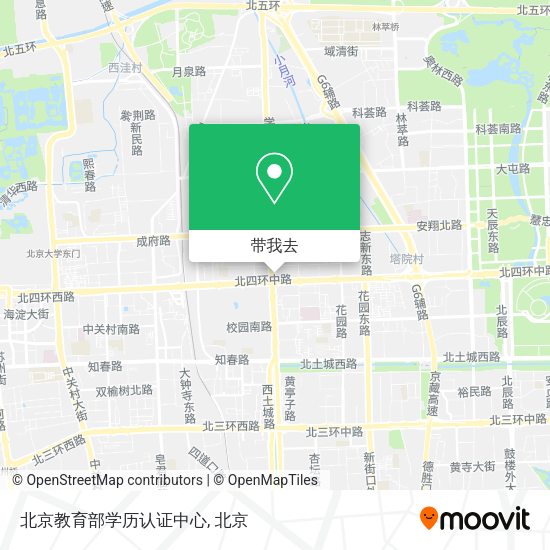 北京教育部学历认证中心地图