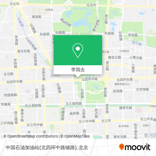 中国石油加油站(北四环中路辅路)地图