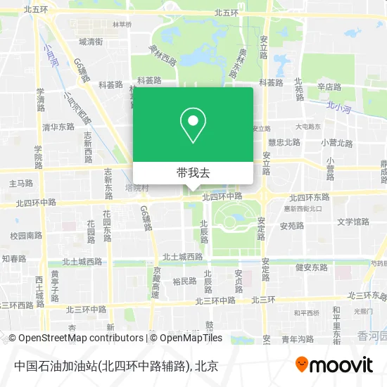 中国石油加油站(北四环中路辅路)地图