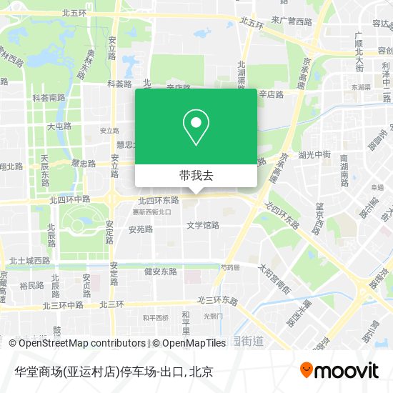 华堂商场(亚运村店)停车场-出口地图