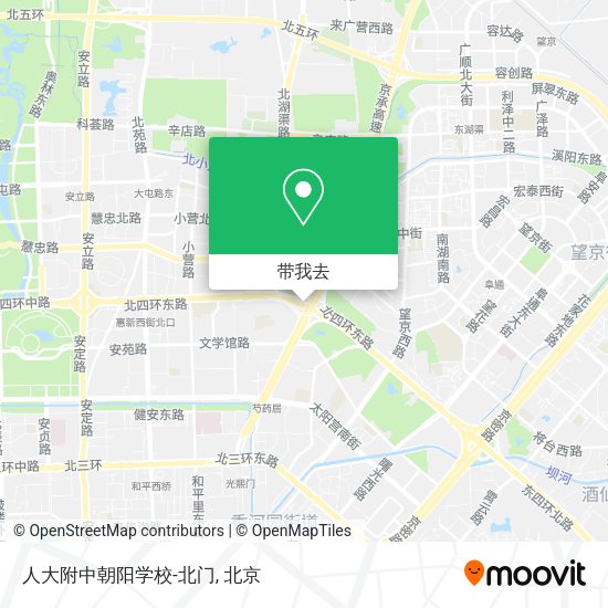 人大附中朝阳学校-北门地图