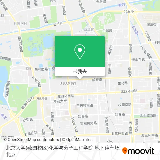 北京大学(燕园校区)化学与分子工程学院-地下停车场地图
