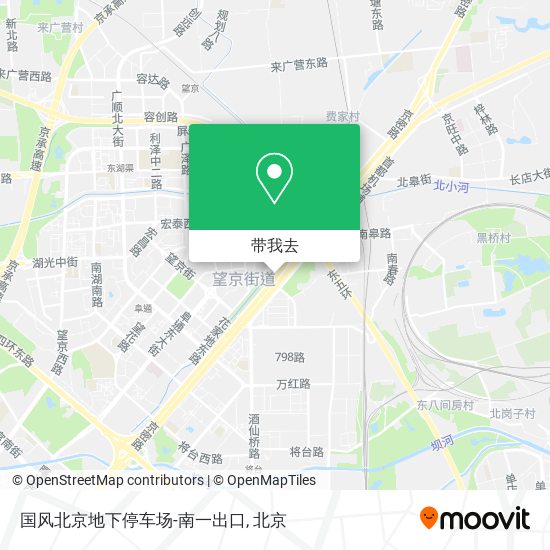 国风北京地下停车场-南一出口地图