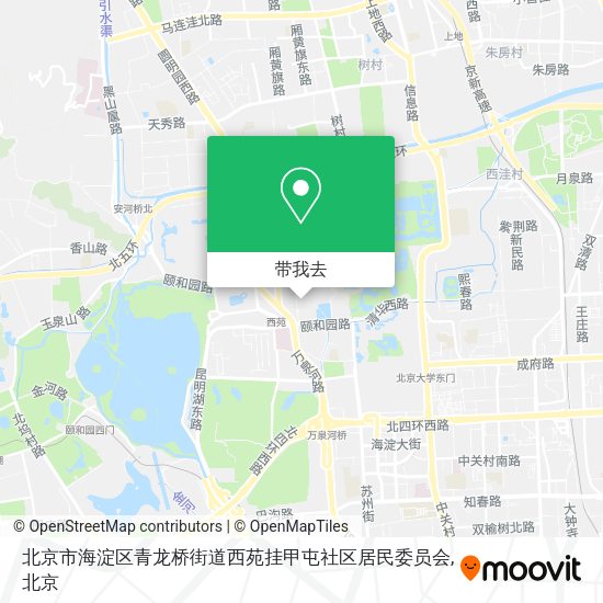 北京市海淀区青龙桥街道西苑挂甲屯社区居民委员会地图