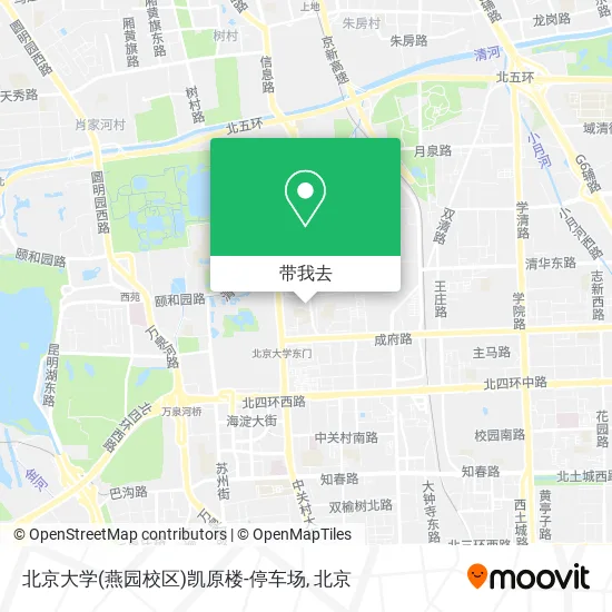 北京大学(燕园校区)凯原楼-停车场地图