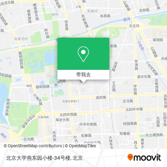 北京大学燕东园小楼-34号楼地图