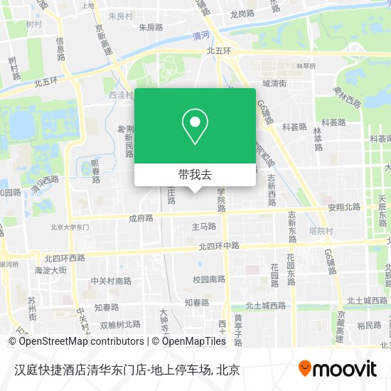 汉庭快捷酒店清华东门店-地上停车场地图