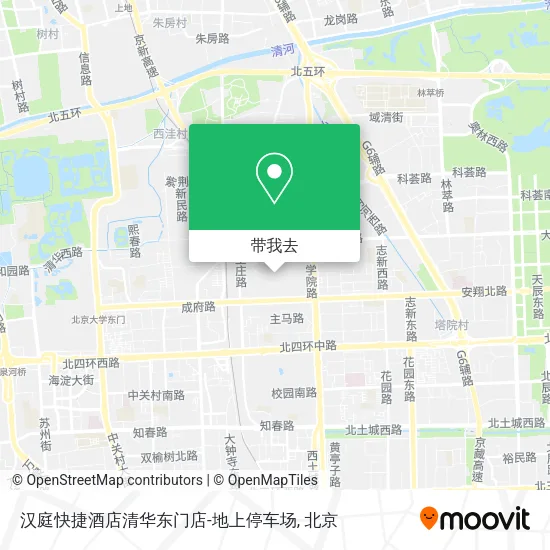 汉庭快捷酒店清华东门店-地上停车场地图