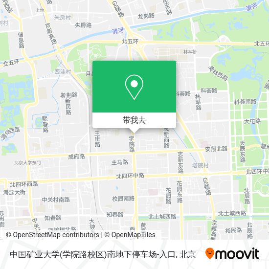 中国矿业大学(学院路校区)南地下停车场-入口地图