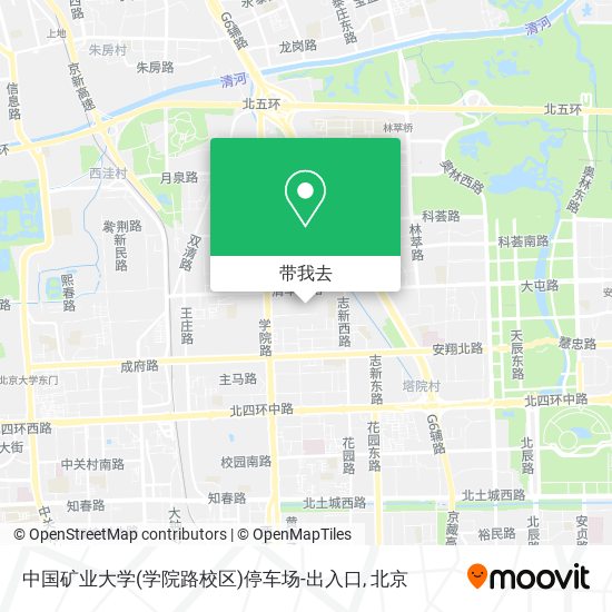 中国矿业大学(学院路校区)停车场-出入口地图
