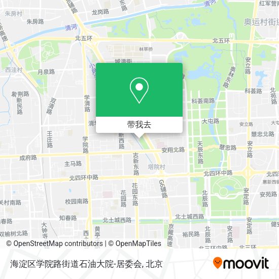 海淀区学院路街道石油大院-居委会地图