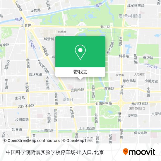 中国科学院附属实验学校停车场-出入口地图