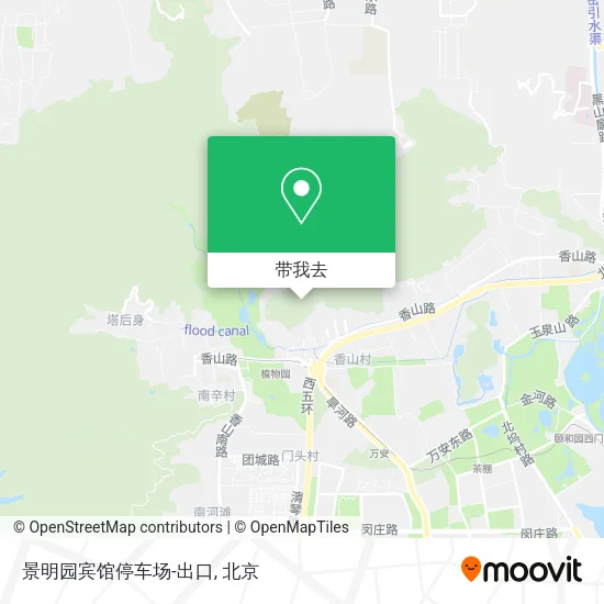 景明园宾馆停车场-出口地图
