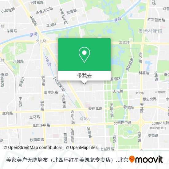 美家美户无缝墙布（北四环红星美凯龙专卖店）地图