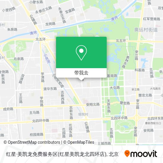红星·美凯龙免费服务区(红星美凯龙北四环店)地图