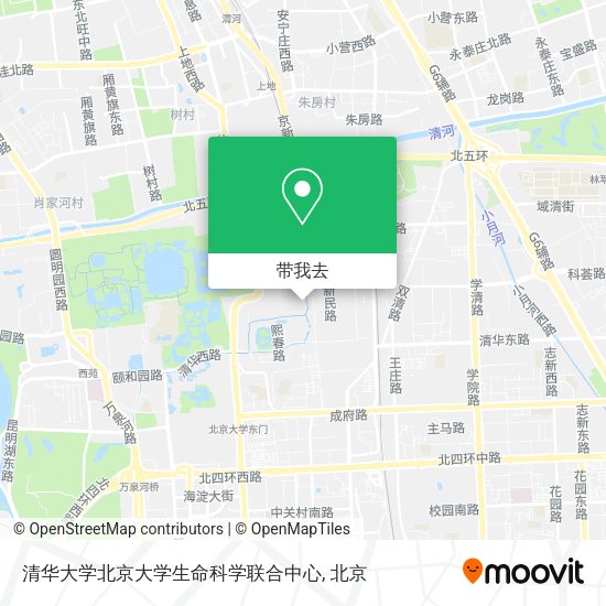 清华大学北京大学生命科学联合中心地图