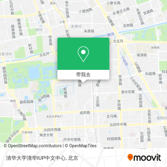 清华大学清华IUP中文中心地图