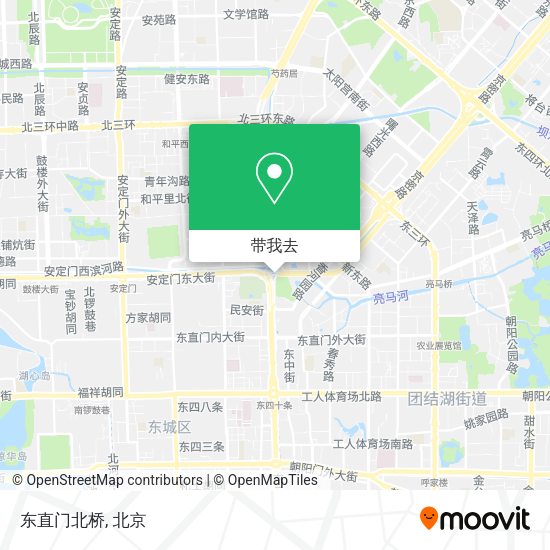 东直门北桥地图