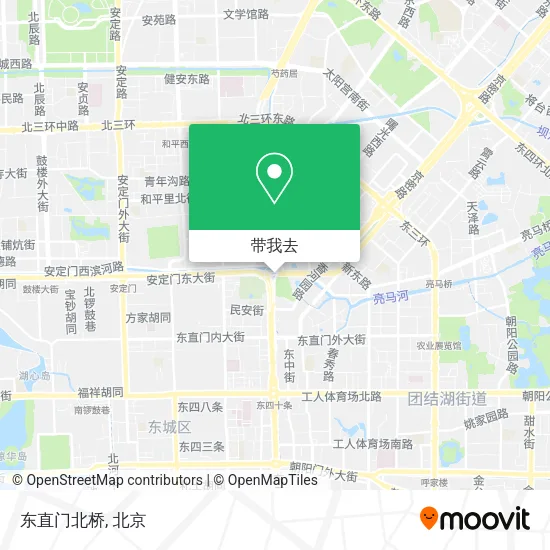 东直门北桥地图