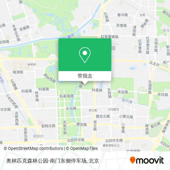 奥林匹克森林公园-南门东侧停车场地图