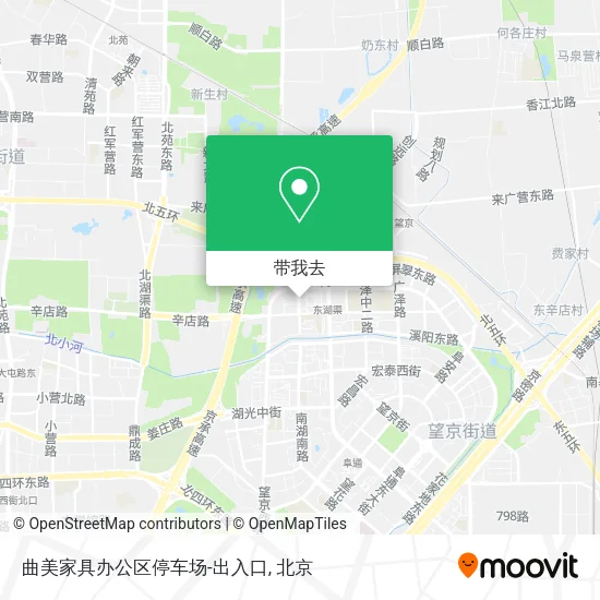 曲美家具办公区停车场-出入口地图