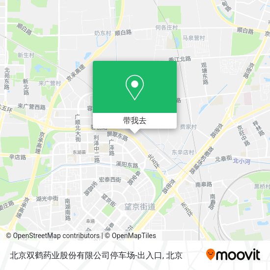北京双鹤药业股份有限公司停车场-出入口地图