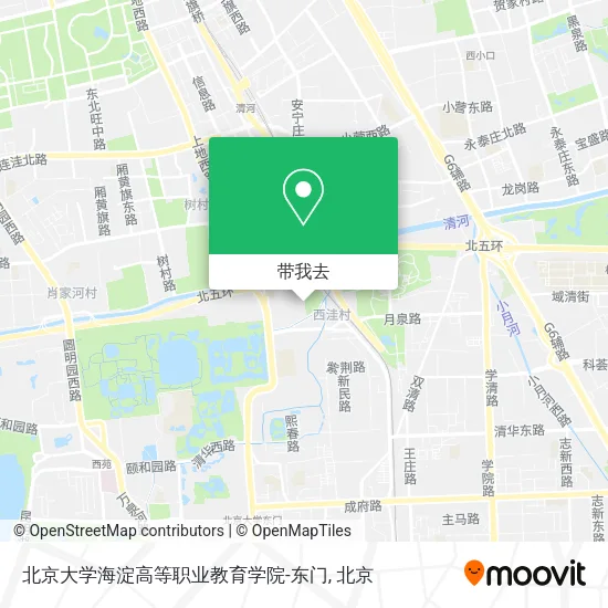 北京大学海淀高等职业教育学院-东门地图