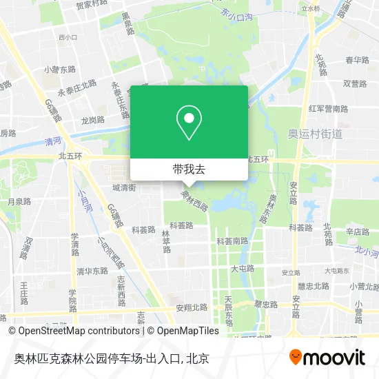 奥林匹克森林公园停车场-出入口地图