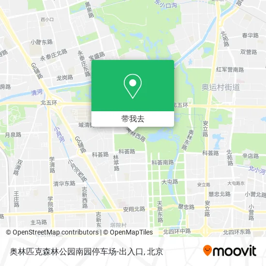 奥林匹克森林公园南园停车场-出入口地图