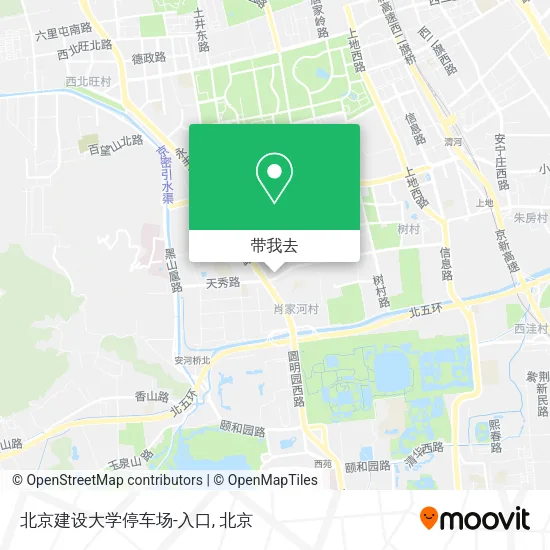 北京建设大学停车场-入口地图