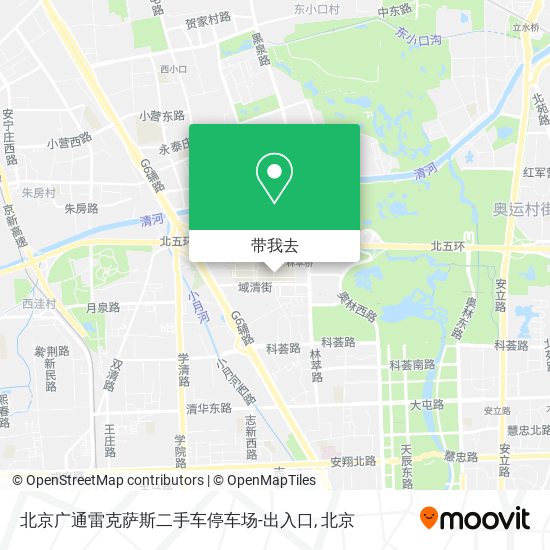 北京广通雷克萨斯二手车停车场-出入口地图