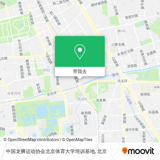 中国龙狮运动协会北京体育大学培训基地地图