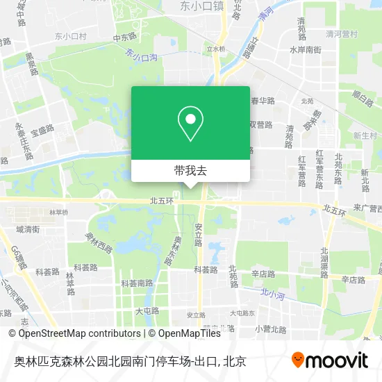 奥林匹克森林公园北园南门停车场-出口地图