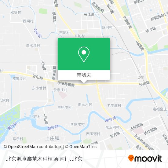 北京源卓鑫苗木种植场-南门地图