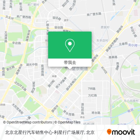 北京北星行汽车销售中心-利星行广场展厅地图