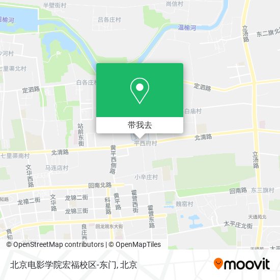 北京电影学院宏福校区-东门地图